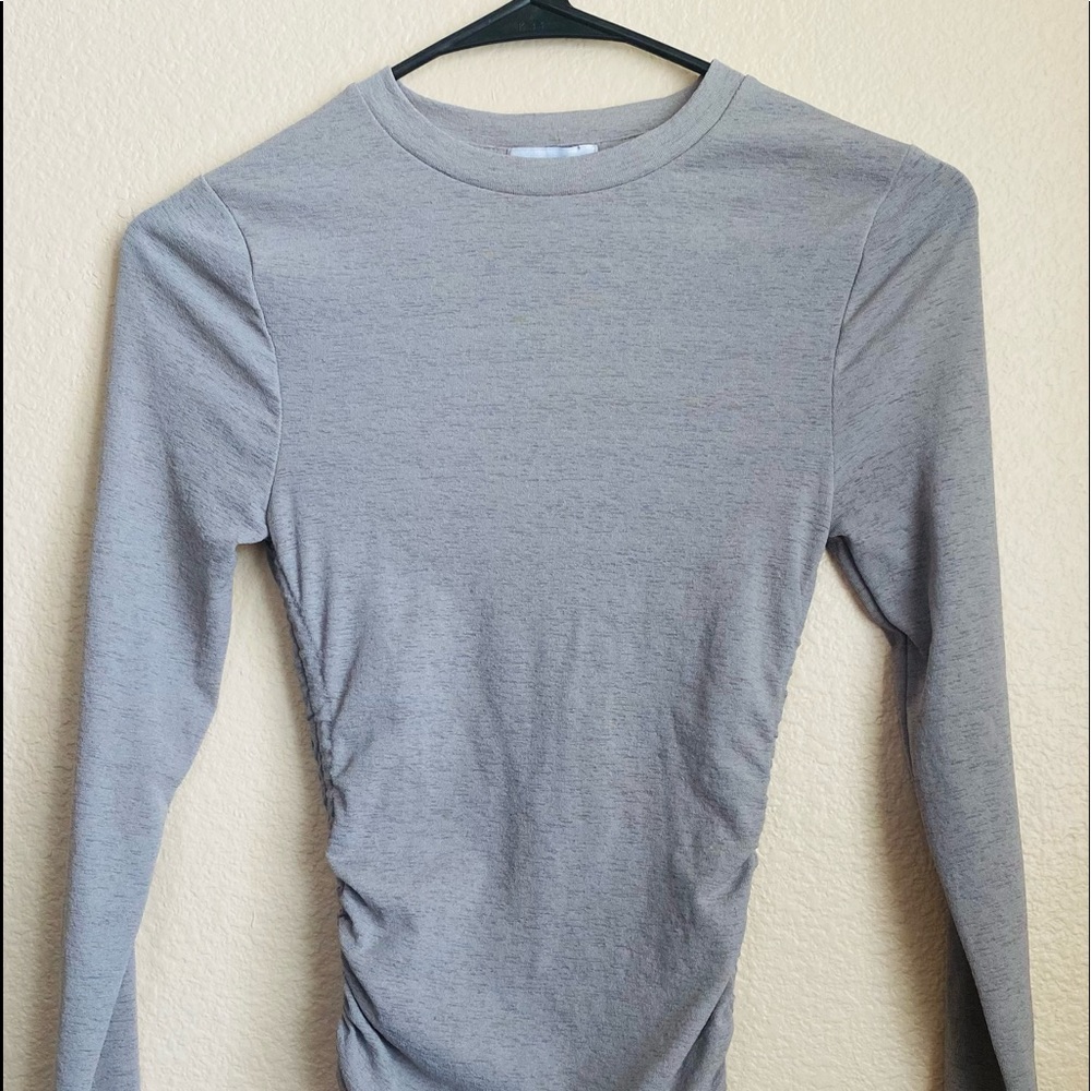 Topshop Side Ruched Mesh Top!